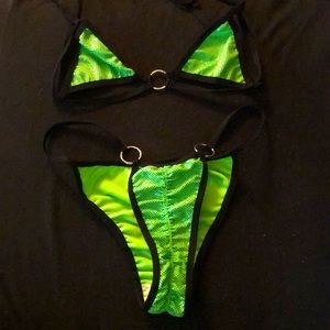 Green Two-Piece Lingerie Set